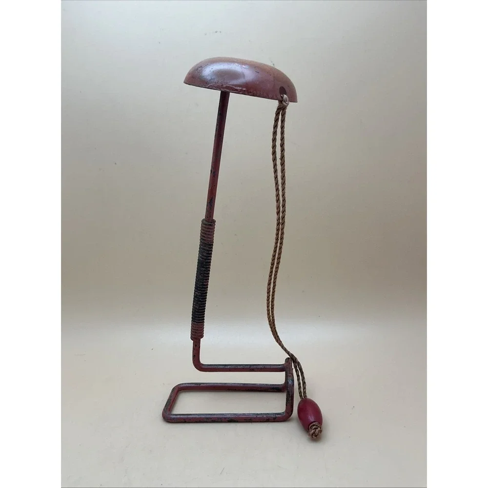 Vintage Hat or Wig Display Stand, Metal, Pullback String, Store Display 1920/30s